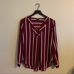 Striped Maroon Blouse